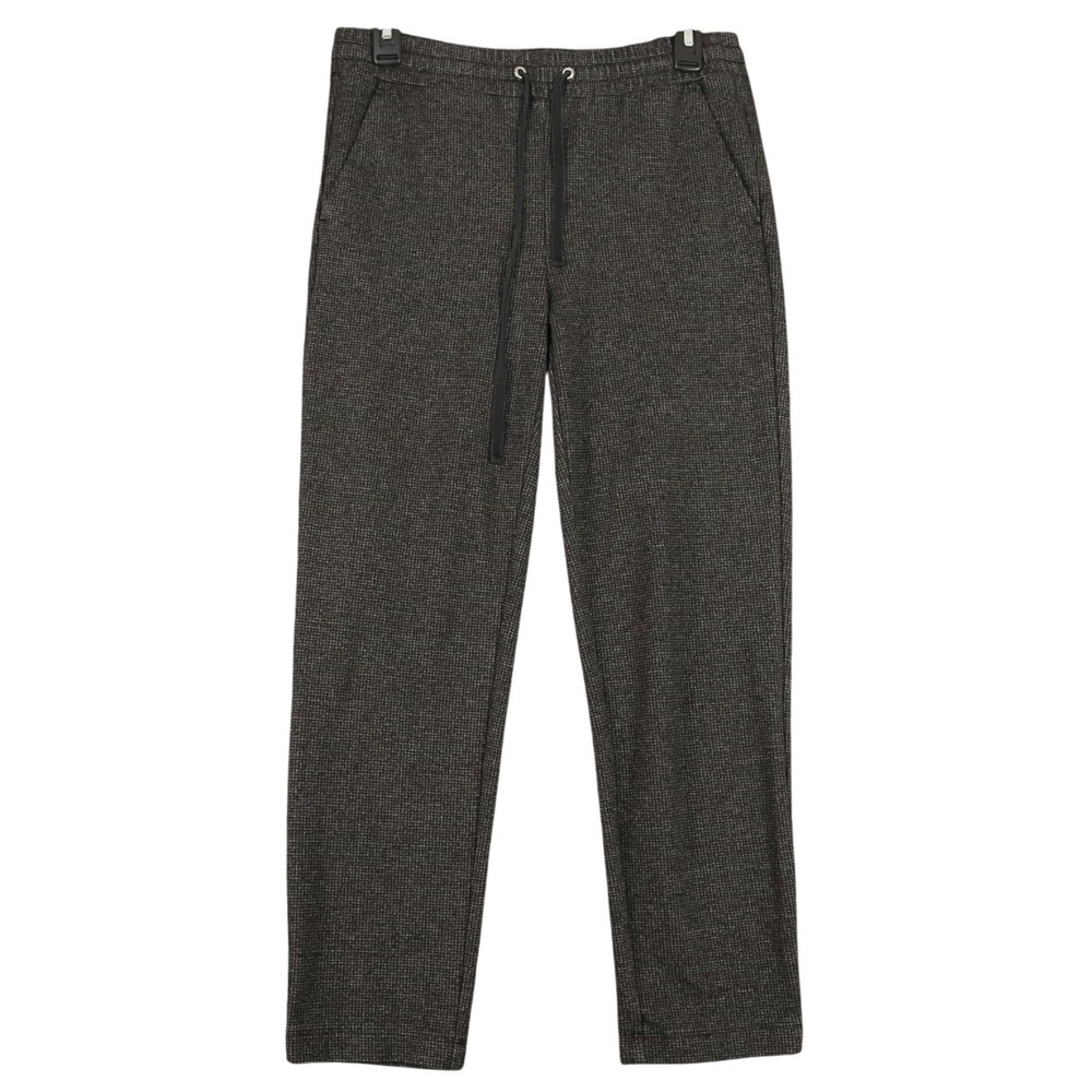 Loft Dress Pants Womens S Charcoal Grey Houndstooth Drawstring Office Wear
